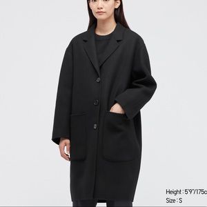 BNWOT Uniqlo U Lemaire wool coat black